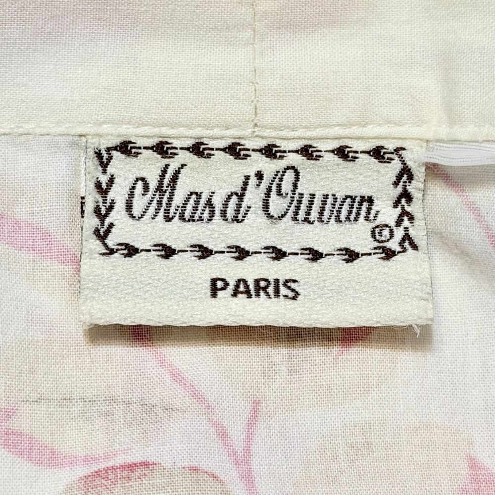 Vintage 90s Floral Cotton Kimono Robe Cottagecore Wrap Duster Mas d’Ouvan Paris - Picture 9 of 11
